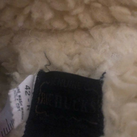 Vintage Sears Roebucks Mens Sz 42 R Denim Sherpa Lined Button Trucker Barn Coat - Picture 4 of 9